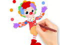Spiel Malbuch: Lustiger Clown  Online