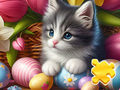 Spiel Puzzle: Osterkatze  Online