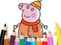 Spiel Malbuch: Mama Schwein Winter  Online