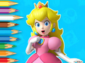 Spiel Malbuch: Junge Prinzessin Peach  Online