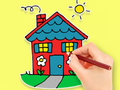 Spiel Malbuch: Traumhaus  Online