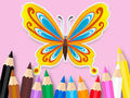 Spiel Malbuch: Schöner Schmetterling  Online
