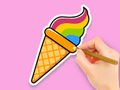 Spiel Malbuch: Regenbogeneis  Online