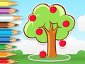 Spiel Malbuch: Apfelbaum  Online