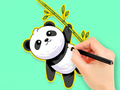 Spiel Malbuch: Panda isst Bambus  Online