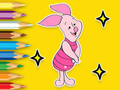 Spiel Malbuch: Ferkel mit Ballon  Online