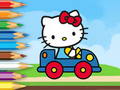 Spiel Malbuch: Hello Kitty Driving Car  Online