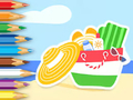 Spiel Malbuch: Sommer-Strandausrüstung  Online