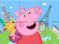 Spiel Puzzle: Peppa reist herum  Online