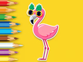 Spiel Malbuch: Flamingo  Online