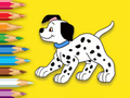 Spiel Malbuch: Süßer gefleckter Hund  Online