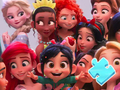 Spiel Puzzle: Familienfoto der Disney-Prinzessinnen  Online