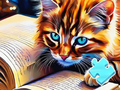 Spiel Puzzle: Katzenlesung  Online
