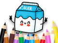 Spiel Malbuch: Milch  Online