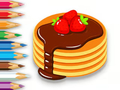 Spiel Malbuch: Erdbeerpfannkuchen  Online