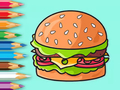 Spiel Malbuch: Köstlicher Hamburger  Online