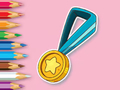 Spiel Malbuch: Medaille  Online