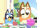 Spiel Puzzle: Blauer Familienmaltag  Online