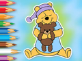 Spiel Malbuch: Winnie mit Spielzeugbär  Online