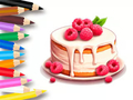 Spiel Malbuch: Beerenkuchen  Online
