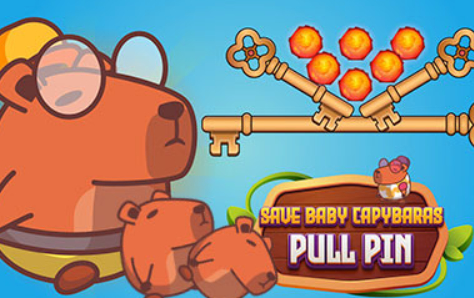Spiel Speichern Sie Baby Capybaras Pull Pin  Online