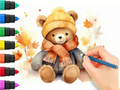 Spiel Malbuch: Herbstbär  Online