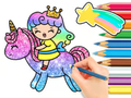 Spiel Malbuch: Einhornprinzessin  Online