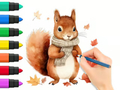 Spiel Malbuch: Herbsteichhörnchen  Online