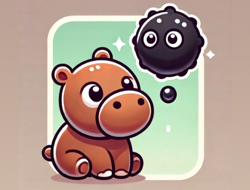 Spiel Verstecke das Moodeng-Flusspferd!  Online
