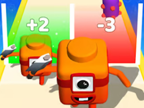 Spiel Zahlenwürfel zusammenführen: 3D-Laufspiel  Online