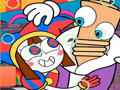 Spiel Digitaler Zirkus: Finden Sie die Unterschiede  Online
