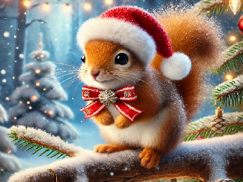 Spiel Niedliches Weihnachtstier-Puzzle  Online
