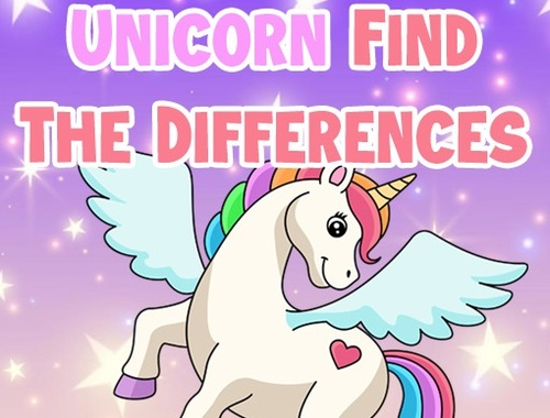 Spiel Einhorn findet die Unterschiede  Online