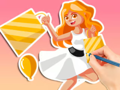 Spiel Malbuch: Black Friday Shopping Fever  Online