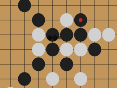 Spiel Gomoku: fünf Steine hintereinander  Online
