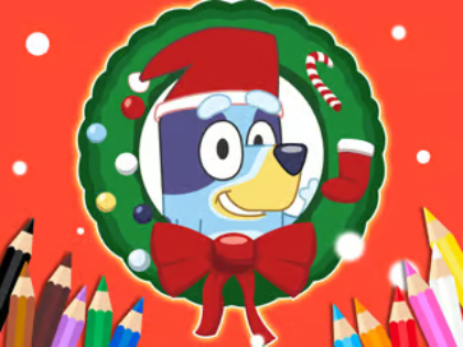 Spiel Malbuch: Blauer Weihnachtsmann  Online