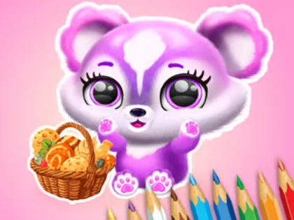 Spiel Malbuch: Flauschiges Picknick  Online