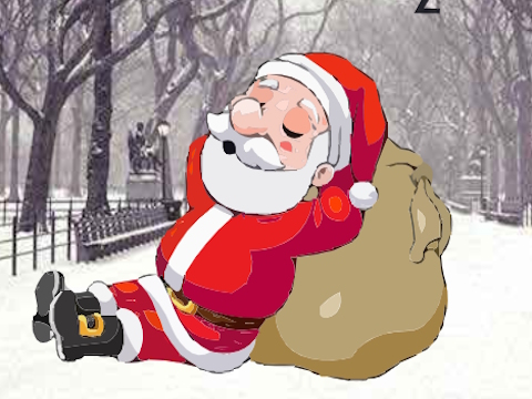 Spiel Erwecke den schlafenden Weihnachtsmann  Online