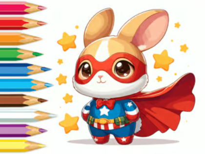 Spiel Malbuch: Super Rabbit  Online