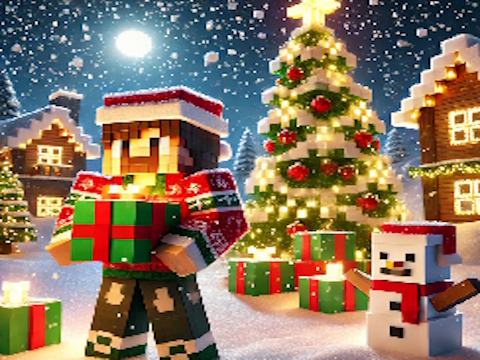 Spiel Minecraft Weihnachtspuzzle  Online