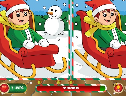 Spiel Weihnachten Finden Sie die Unterschiede  Online