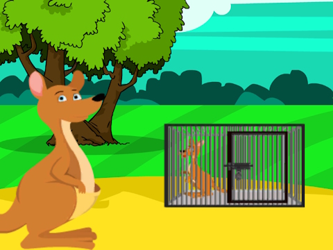 Spiel Rotes Känguru-Baby aus dem Käfig gerettet  Online