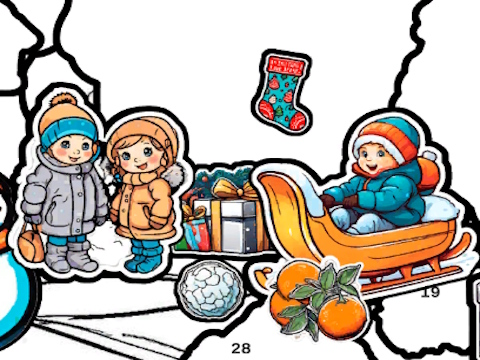 Spiel Stickerbuch-Puzzle: Malen nach Zahlen  Online