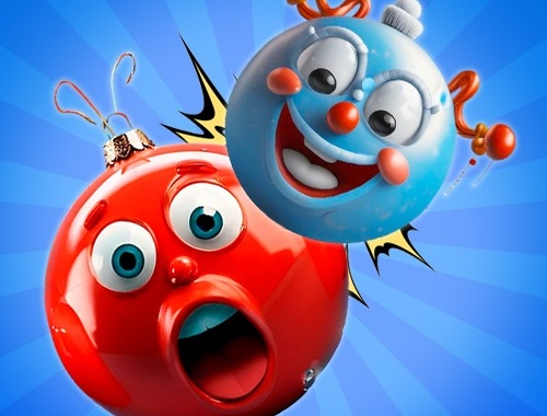 Spiel Merge Bälle Neujahrsspielzeug in 3D!  Online