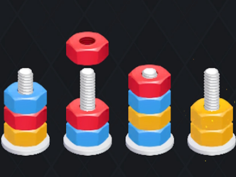 Spiel Nüsse-Puzzle: Farbsortierung  Online