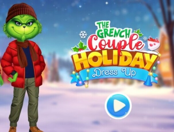 Spiel Das Grinch-Paar-Feiertagskostüm  Online