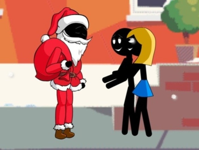 Spiel Stickman-Weihnachtsmann  Online
