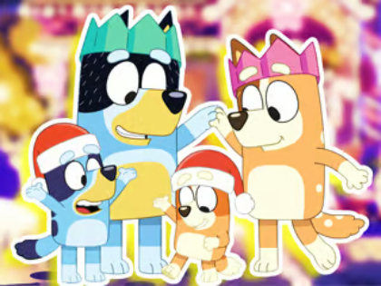 Spiel Puzzle: Bluey Family Heiligabend  Online