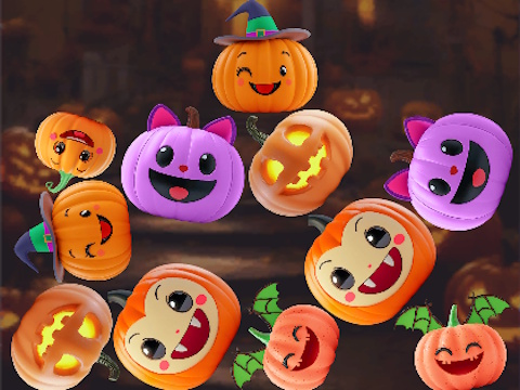 Spiel Merge Connect Pumpkins: Halloween! Online