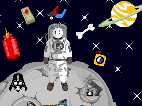 Spiel Strichmännchen im Weltraum  Online